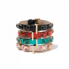 宝石系列项圈 意大利进口Frida Firenze手工牛皮狗脖圈