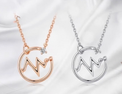 Heartbeat18K金钻石项链女友生日礼物