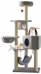 猫爬架四层大型豪华猫玩具猫架子剑麻宠物猫窝猫抓板猫抓柱猫跳台猫爬树猫咪磨爪用品