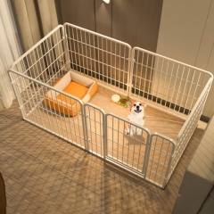 狗狗围栏栅栏室内宠物笼子中小型犬泰迪柯基博美猫隔离门护栏栅栏 白色6片装【120*60*60】