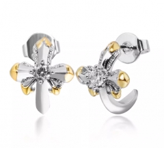 制裁之刃C型耳环vintage中古风格耳钉