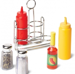 Melissa & Doug 美丽莎和豆豆调味品套装（6 件装） - 食品玩具+不锈钢收纳盒