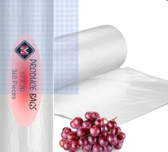 Mr Miracle 塑料食品袋 - 30.48 厘米 x 50.80 厘米透明杂货袋,适用于水果、