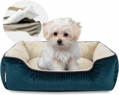 Small Dog Bed Washable Removable Cover, Cat Bed fo