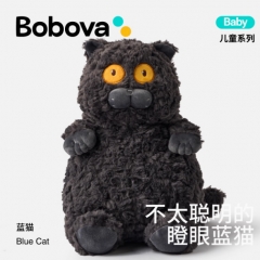 正版猫咪玩偶仿真蓝猫抱枕睡觉安抚娃娃毛绒玩具公仔儿童生日礼物