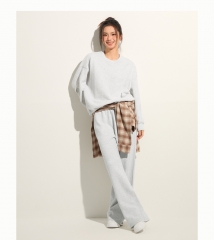 Hollister24秋冬新款美式小海鸥落肩袖抓绒保暖卫衣女 白色 S