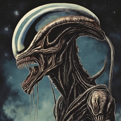 电影《异形》系列惊悚元素明信片