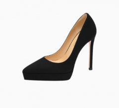 2024年秋冬新款防水台性感高跟鞋百搭恨天高单鞋黑色通勤