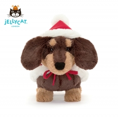 英国Chelsycat圣诞节暖冬奥托腊肠犬可爱娃娃毛绒玩具公仔礼物