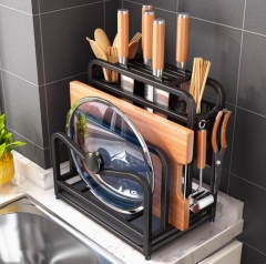日本Zdzsh厨房刀架砧板置物架家用省空间多功能菜板筷子一体收纳